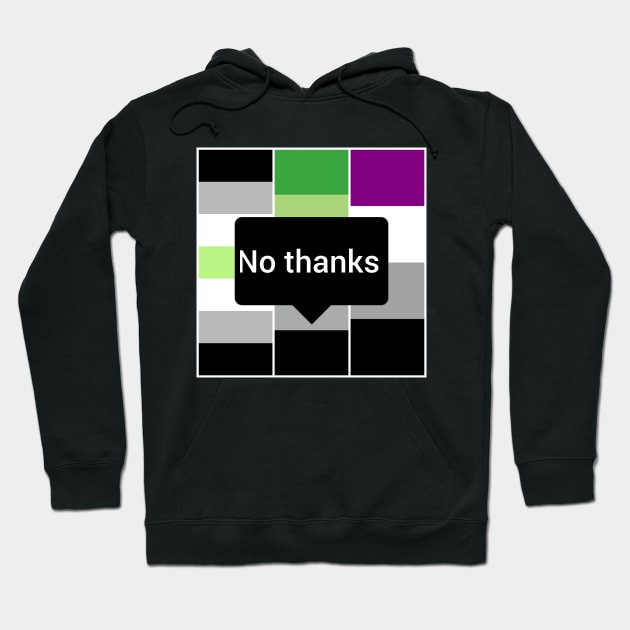 "No thanks" pride Hoodie by Deez Ines